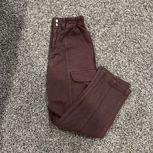 Pacsun Brown Elastic Cargo Pants